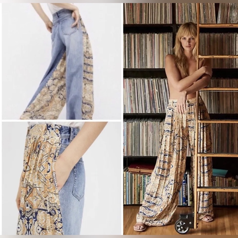Free People *NWT* Coming & Going Wide Leg Jeans Boho
